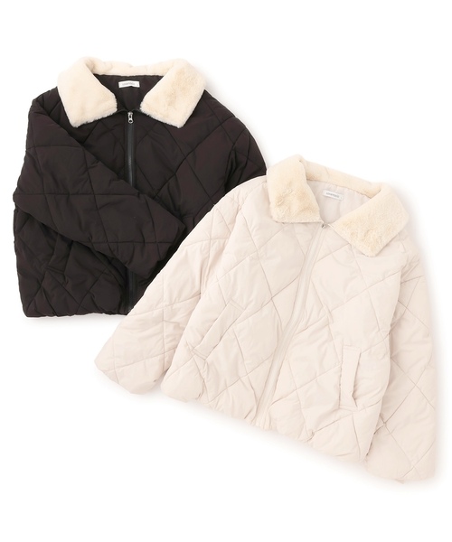 LOVETOXIC（ラブトキシック）の「キルト中綿ブルゾン（ブルゾン・キッズ・ブラック/アイボリー・L:160cm/S:140cm/M:150cm）」の7枚目の写真