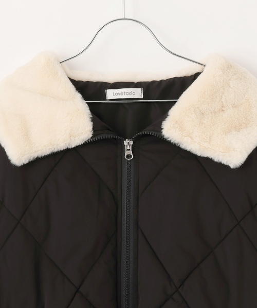 LOVETOXIC（ラブトキシック）の「キルト中綿ブルゾン（ブルゾン・キッズ・ブラック/アイボリー・L:160cm/S:140cm/M:150cm）」の11枚目の写真