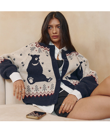 BITTER CELLS | カントリーベアノルディックカーディガン-ネイビー(カーディガン/ボレロ)