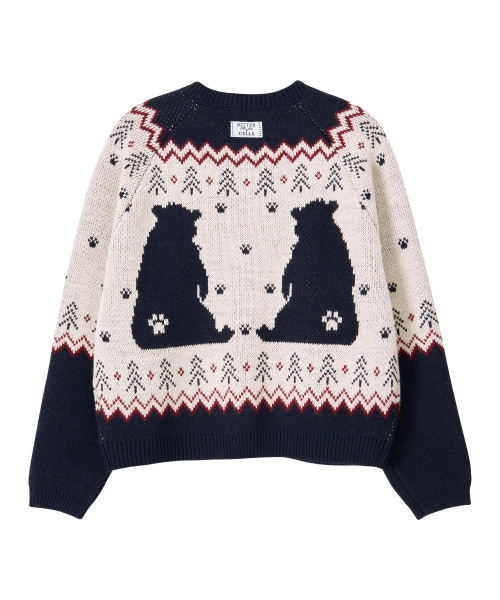 BITTER CELLS(ビターセルズ)の「カントリーベアノルディックカーディガン-ネイビー(カーディガン/ボレロ・レディース・その他・FREE)」の3枚目の写真