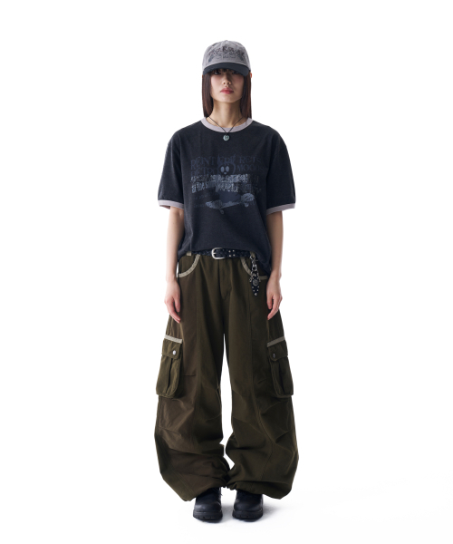 AAKAM(アーカム)の「Cracked Letter Ringer Top (Dark Gray)(Tシャツ/カットソー・レディース・その他・1/2)」の3枚目の写真