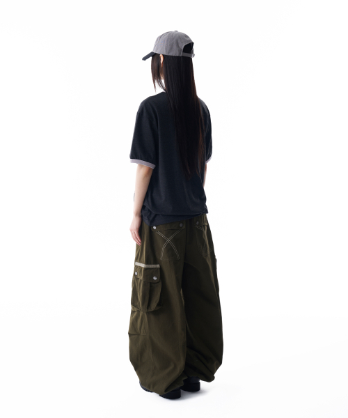 AAKAM(アーカム)の「Cracked Letter Ringer Top (Dark Gray)(Tシャツ/カットソー・レディース・その他・1/2)」の4枚目の写真