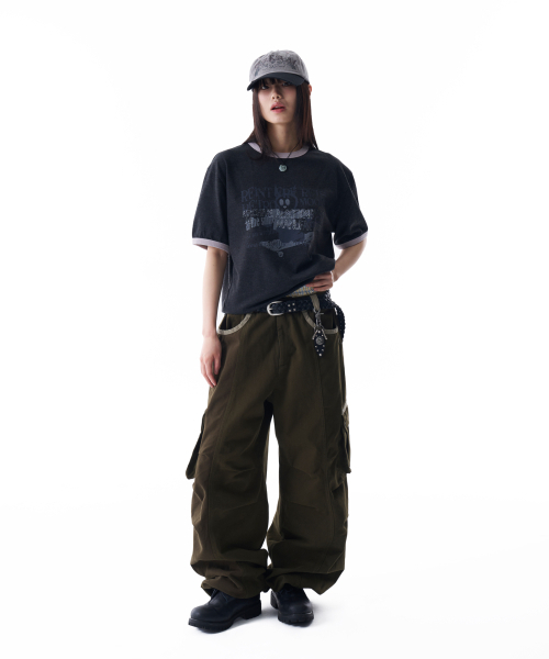 AAKAM(アーカム)の「Cracked Letter Ringer Top (Dark Gray)(Tシャツ/カットソー・レディース・その他・1/2)」の5枚目の写真