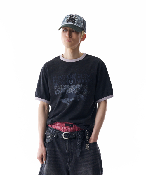 AAKAM(アーカム)の「Cracked Letter Ringer Top (Dark Gray)(Tシャツ/カットソー・レディース・その他・1/2)」の7枚目の写真