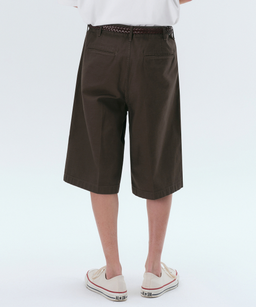 MUSINSA STANDARD（ムシンサスタンダード）の「ベージュサテンバミューダパンツ[ブラウン]（その他パンツ・メンズ・その他・32/30/31/26/27/28/29/40/38/42/36/34/33）」の3枚目の写真