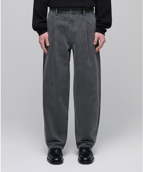 MUSINSA STANDARD（ムシンサスタンダード）の「ベルト付きセミバルーンデニムパンツ[グレー]（デニムパンツ・メンズ・その他・40/38/42/36/34/32/30/31/33/26/27/28/29）」の8枚目の写真