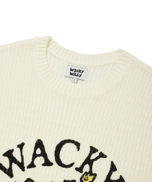 Wacky WiLLy(ワッキーウィリー)の「ワンポイントショートスリーブプルオーバーニットアイボリー(ニット/セーター・レディース・その他・X-LARGE/SMALL/MEDIUM/LARGE)」の4枚目の写真