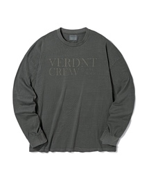 Verdnt（バーダント）の「キャンパスピグメントブロックコア長袖Tシャツ[チャコール]（Tシャツ/カットソー）」