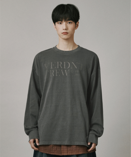 Verdnt（バーダント）の「キャンパスピグメントブロックコア長袖Tシャツ[チャコール]（Tシャツ/カットソー・レディース・チャコール・SMALL/MEDIUM/LARGE）」の2枚目の写真