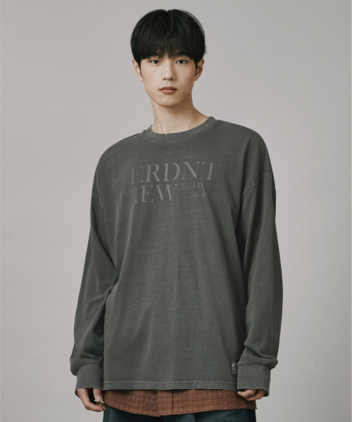 Verdnt（バーダント）の「キャンパスピグメントブロックコア長袖Tシャツ[チャコール]（Tシャツ/カットソー・レディース・チャコール・SMALL/MEDIUM/LARGE）」の3枚目の写真
