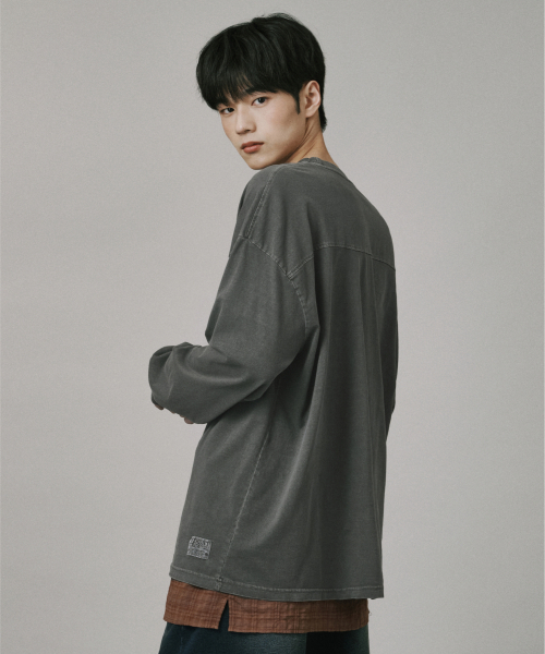 Verdnt（バーダント）の「キャンパスピグメントブロックコア長袖Tシャツ[チャコール]（Tシャツ/カットソー・レディース・チャコール・SMALL/MEDIUM/LARGE）」の4枚目の写真