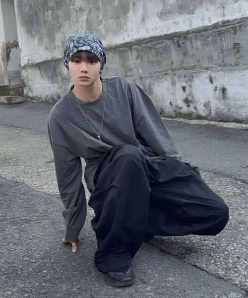 Verdnt（バーダント）の「キャンパスピグメントブロックコア長袖Tシャツ[チャコール]（Tシャツ/カットソー・レディース・チャコール・SMALL/MEDIUM/LARGE）」の10枚目の写真