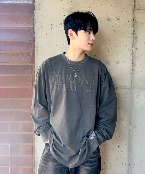 Verdnt（バーダント）の「キャンパスピグメントブロックコア長袖Tシャツ[チャコール]（Tシャツ/カットソー・レディース・チャコール・SMALL/MEDIUM/LARGE）」の11枚目の写真