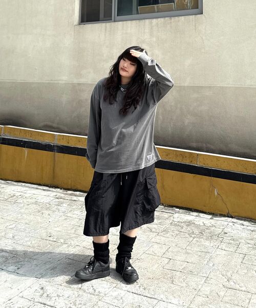 Verdnt（バーダント）の「キャンパスピグメントブロックコア長袖Tシャツ[チャコール]（Tシャツ/カットソー・レディース・チャコール・SMALL/MEDIUM/LARGE）」の14枚目の写真