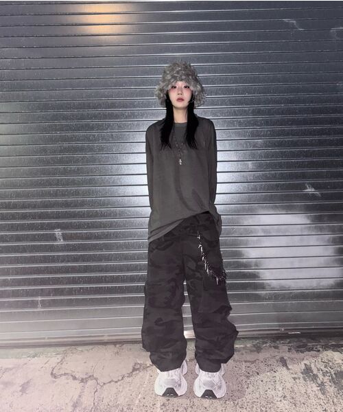 Verdnt（バーダント）の「キャンパスピグメントブロックコア長袖Tシャツ[チャコール]（Tシャツ/カットソー・レディース・チャコール・SMALL/MEDIUM/LARGE）」の17枚目の写真