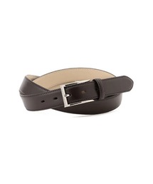 Perfect Suit FActory | ストレッチカーブベルト【本革】スムース　ダークブラウン/ブラック（ブラック）(ベルト)