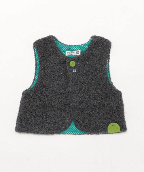RAGMART（ラグマート）の「ボアベスト（ベスト・キッズ・グレー/アイボリー/ピンク・90cm/80ｃｍ）」の3枚目の写真