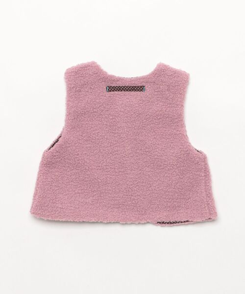 RAGMART（ラグマート）の「ボアベスト（ベスト・キッズ・グレー/アイボリー/ピンク・90cm/80ｃｍ）」の4枚目の写真