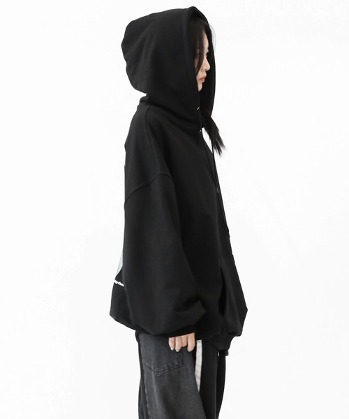 minsobi(ミンソビ)の「ブルームインブルーフーディパーカー(パーカー・メンズ・ブラック・FREE)」の17枚目の写真