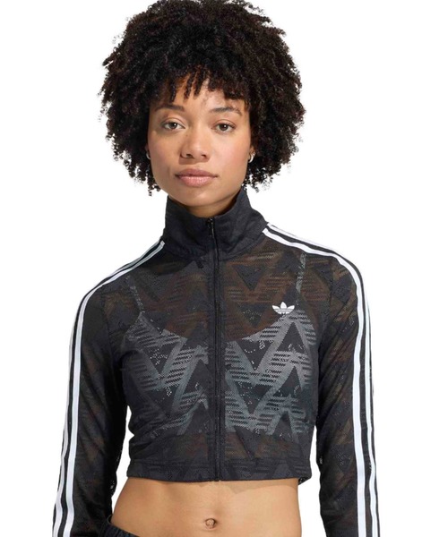 adidas(アディダス)の「adidas FIREBIRD CLASSIC LACE TRACK TOP / アディダス ファイヤーバード クラシック レース トラックトップ(ジャージ・レディース・ブラック・S/M/L)」の1枚目の写真