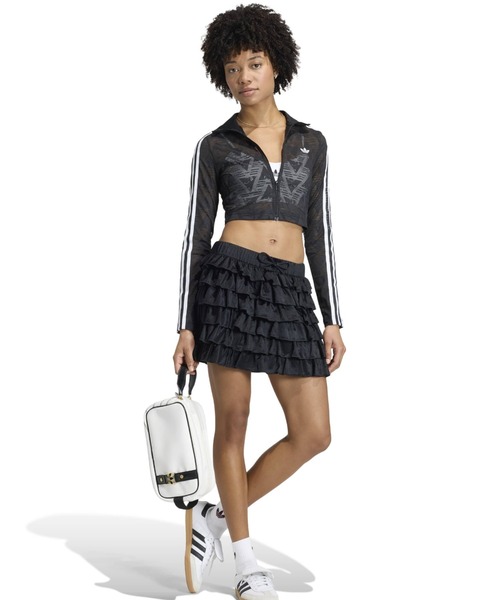 adidas(アディダス)の「adidas FIREBIRD CLASSIC LACE TRACK TOP / アディダス ファイヤーバード クラシック レース トラックトップ(ジャージ・レディース・ブラック・S/M/L)」の9枚目の写真