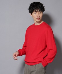 カシミヤミックスクルーネックニット