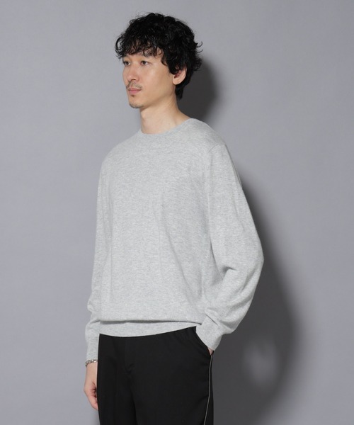 NANO universe（ナノユニバース）の「カシミヤミックスクルーネックニット（ニット/セーター・メンズ・グレー/ターコイズブルー/レッド/チャコール/ネイビー・M/L）」の22枚目の写真