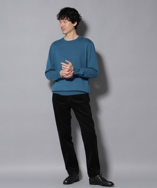 NANO universe（ナノユニバース）の「カシミヤミックスクルーネックニット（ニット/セーター・メンズ・グレー/ターコイズブルー/レッド/チャコール/ネイビー・M/L）」の17枚目の写真