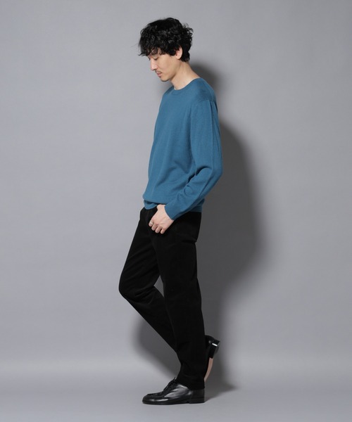 NANO universe（ナノユニバース）の「カシミヤミックスクルーネックニット（ニット/セーター・メンズ・グレー/ターコイズブルー/レッド/チャコール/ネイビー・M/L）」の18枚目の写真