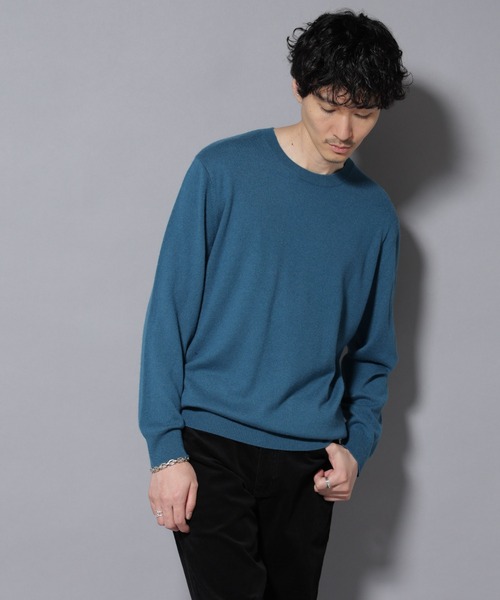 NANO universe（ナノユニバース）の「カシミヤミックスクルーネックニット（ニット/セーター・メンズ・グレー/ターコイズブルー/レッド/チャコール/ネイビー・M/L）」の14枚目の写真