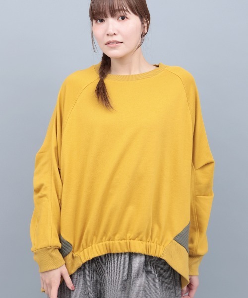 チチカカ（チチカカ）の「ふくれジャカードコンビプルオーバー（スウェット・レディース・ブラック/ベージュ/マスタード・FREE）」の3枚目の写真