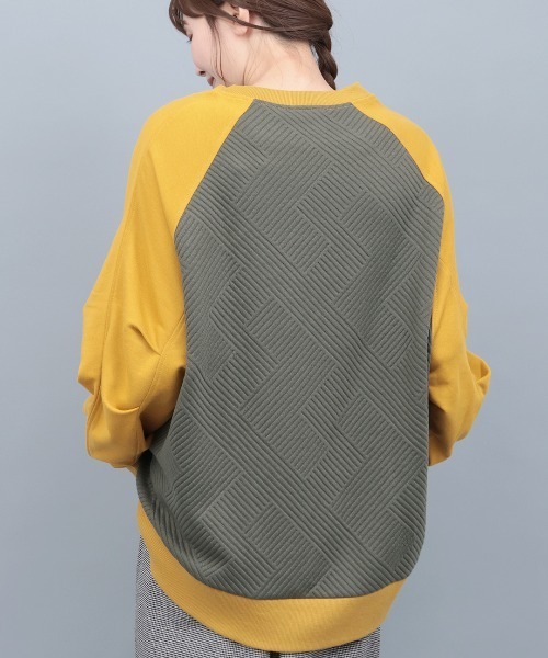 チチカカ（チチカカ）の「ふくれジャカードコンビプルオーバー（スウェット・レディース・ブラック/ベージュ/マスタード・FREE）」の9枚目の写真