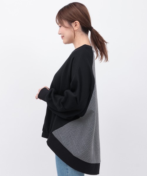 チチカカ（チチカカ）の「ふくれジャカードコンビプルオーバー（スウェット・レディース・ブラック/ベージュ/マスタード・FREE）」の13枚目の写真