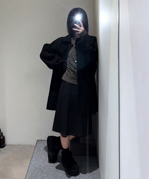 INSILENCE WOMEN(インサイレンスウーマン)の「ローディテールウールスカートCHARCOAL(スカート・レディース・その他・SMALL/MEDIUM/LARGE)」の9枚目の写真