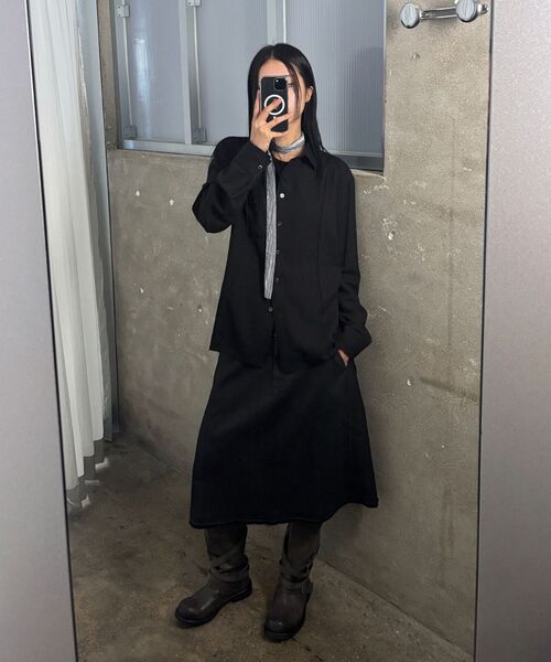 INSILENCE WOMEN(インサイレンスウーマン)の「ローディテールウールスカートCHARCOAL(スカート・レディース・その他・SMALL/MEDIUM/LARGE)」の8枚目の写真