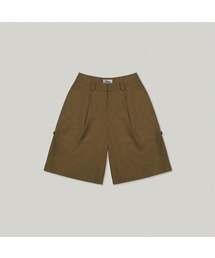 TWO-WAY WOOL SHORTS (CAMEL)