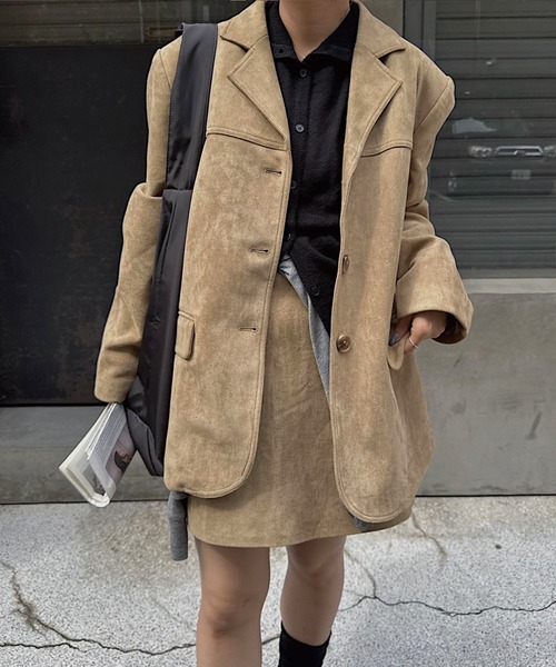 nananamoe(ナナナモエ)の「suede mini skirt(スカート・レディース・ベージュ・S/M)」の2枚目の写真