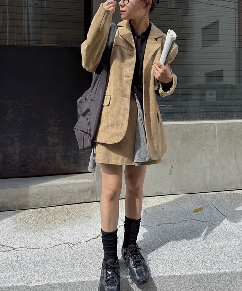 nananamoe(ナナナモエ)の「suede mini skirt(スカート・レディース・ベージュ・S/M)」の3枚目の写真