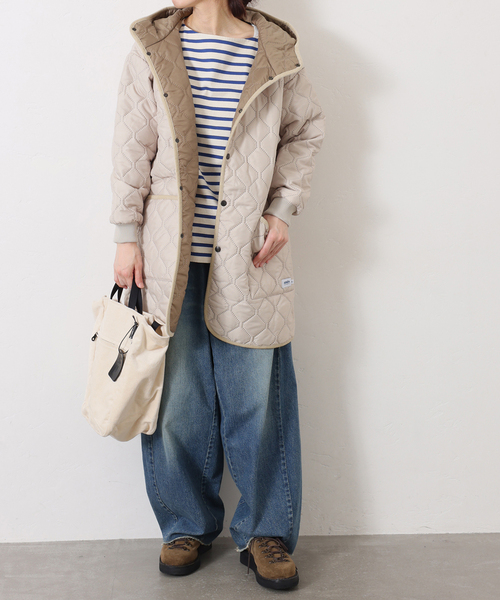 JOURNAL STANDARD LUXE（ジャーナルスタンダード　ラックス）の「【ARMEN】OVERSIZED HOODED COAT（その他アウター・レディース・アイボリー/ブラック・2）」の21枚目の写真
