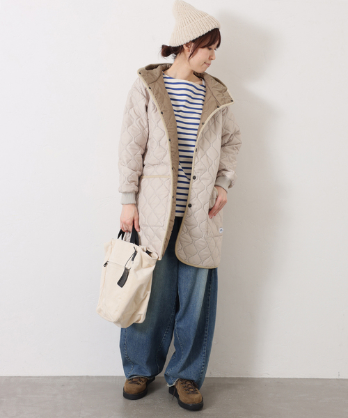 JOURNAL STANDARD LUXE（ジャーナルスタンダード　ラックス）の「【ARMEN】OVERSIZED HOODED COAT（その他アウター・レディース・アイボリー/ブラック・2）」の20枚目の写真