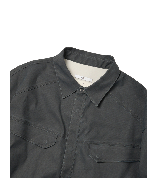 ETCE（イーティーシーイー）の「WASHED TWO POCKET SHIRT (GRAY)（シャツ/ブラウス・メンズ・その他・MEDIUM/LARGE/X-LARGE）」の3枚目の写真