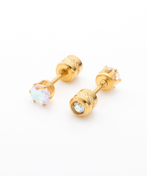 Cream dot.(クリームドット)の「【サージカルステンレス】煌きビジューのネジロック式ステンレス製ピアス(ピアス(両耳用)・レディース・ゴールド系その他/ベージュ/ゴールド/シルバー系その他/ベージュ系その他/シルバー系その他2/シルバー/ゴールド系その他2・#3/#4/#5)」の14枚目の写真