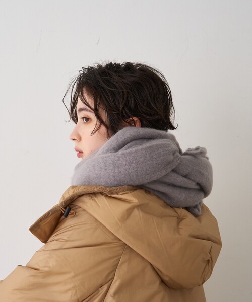 REMI RELIEF（レミレリーフ）の「【REMI RELIEF/レミレリーフ】超軽量ナイロンアウトドアダウンロングジャケットフーディー/日本製（ダウンジャケット/コート・レディース・ベージュ/ブラウン・フリー）」の17枚目の写真