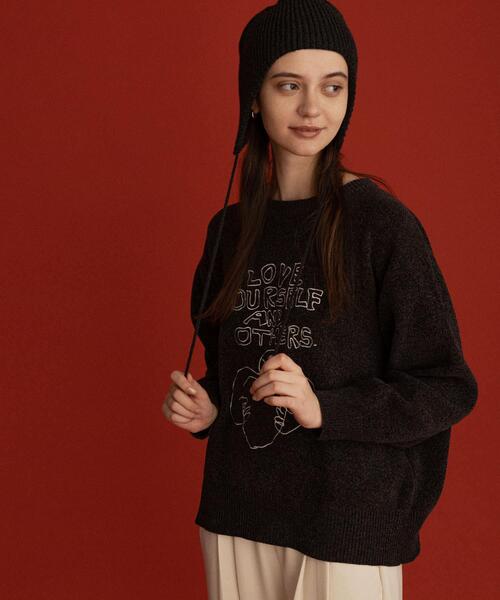 URBAN RESEARCH Sonny Label(アーバンリサーチサニーレーベル)の「オガワナツミ コラボモールヤーンニット(ニット/セーター・レディース・チャコールグレー/ブラウン/ベージュ・FREE)」の21枚目の写真