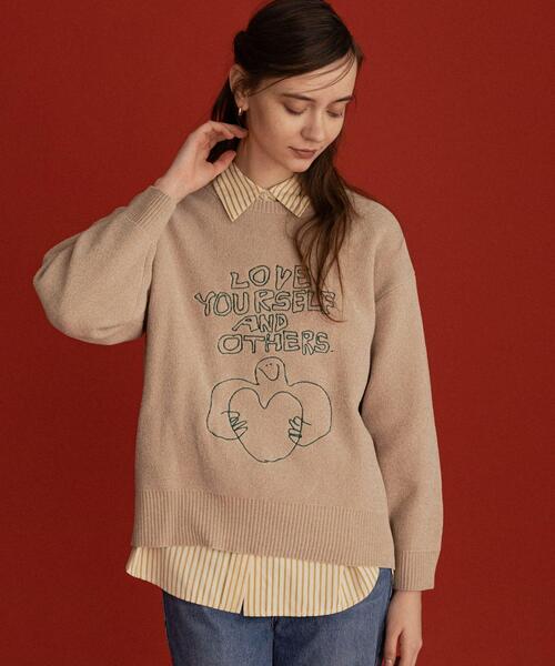 URBAN RESEARCH Sonny Label(アーバンリサーチサニーレーベル)の「オガワナツミ コラボモールヤーンニット(ニット/セーター・レディース・チャコールグレー/ブラウン/ベージュ・FREE)」の11枚目の写真