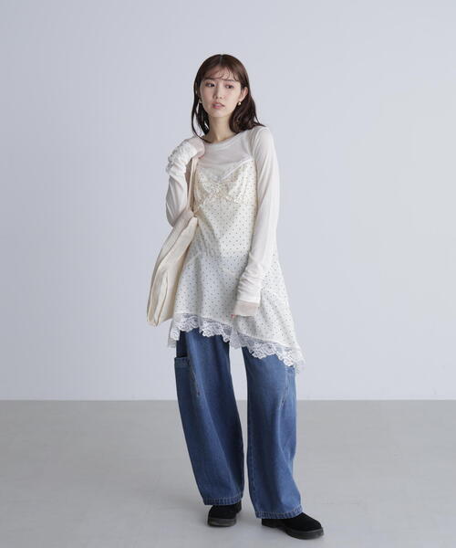 FREE'S MART(フリーズマート)の「◆サイドポケットコクーンデニムパンツ(デニムパンツ・レディース・ホワイト系その他/ブルー系その他/ワンウォッシュ・SMALL/MEDIUM)」の4枚目の写真