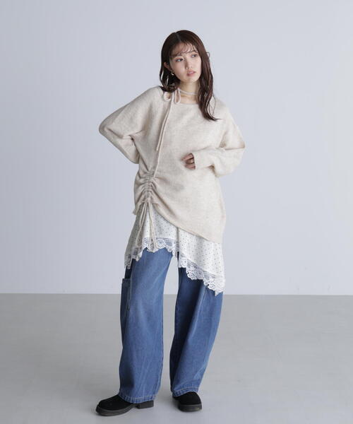 FREE'S MART(フリーズマート)の「◆サイドポケットコクーンデニムパンツ(デニムパンツ・レディース・ホワイト系その他/ブルー系その他/ワンウォッシュ・SMALL/MEDIUM)」の5枚目の写真