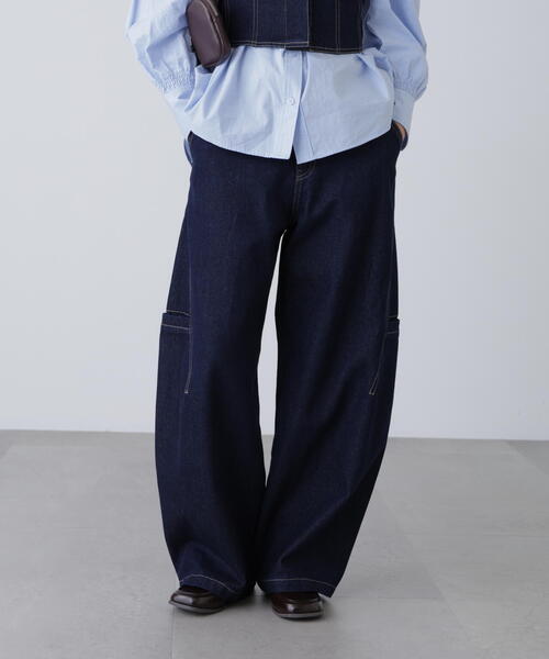 FREE'S MART(フリーズマート)の「◆サイドポケットコクーンデニムパンツ(デニムパンツ・レディース・ホワイト系その他/ブルー系その他/ワンウォッシュ・SMALL/MEDIUM)」の9枚目の写真