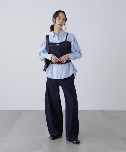 FREE'S MART(フリーズマート)の「◆サイドポケットコクーンデニムパンツ(デニムパンツ・レディース・ホワイト系その他/ブルー系その他/ワンウォッシュ・SMALL/MEDIUM)」の13枚目の写真