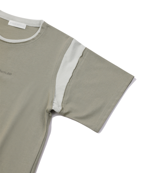 EPISODE UNTITLED(エピソードアンタイトルド)の「CROP MATCH COLORS LOGO PRINT T-SHIRT_MINT KHAKI(Tシャツ/カットソー・レディース・その他・1)」の5枚目の写真